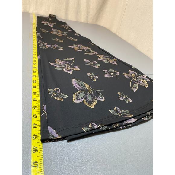 Vintage Kisses & Hugs Womens Y2K Whimsigoth Midi Dress Size M Dark Floral Grunge - Picture 9 of 10